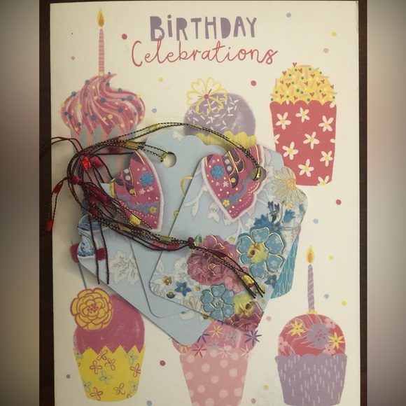 Birthday Card with Three Handcrafted Gift Tags & Envelope - Picture 8 of 12